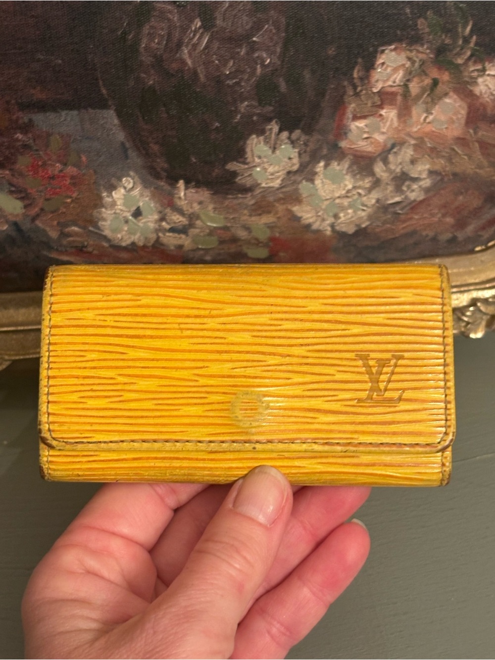 Louis Vuitton Yellow Epi Leather 4 Key Holder